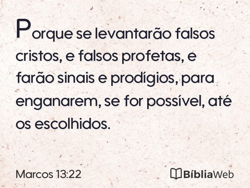Marcos 13:22 em imagem para compartilhar