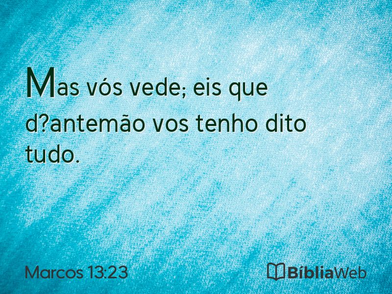 Marcos 13:23 em imagem para compartilhar