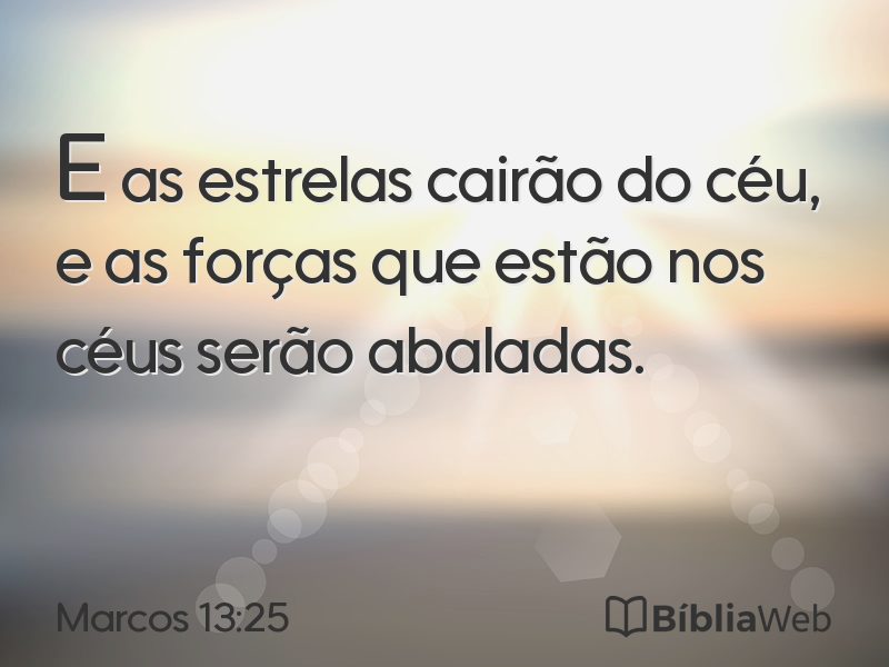 Marcos 13:25 em imagem para compartilhar