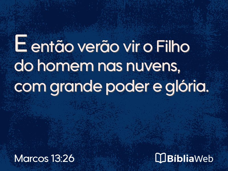 Marcos 13:26 em imagem para compartilhar
