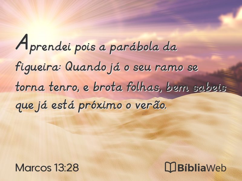 Marcos 13:28 em imagem para compartilhar