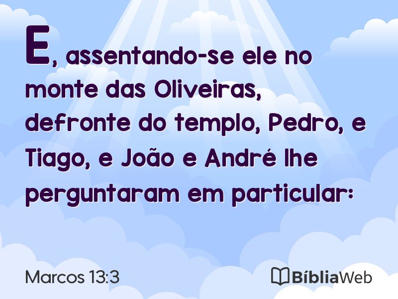 Marcos 13:3 em imagem para compartilhar