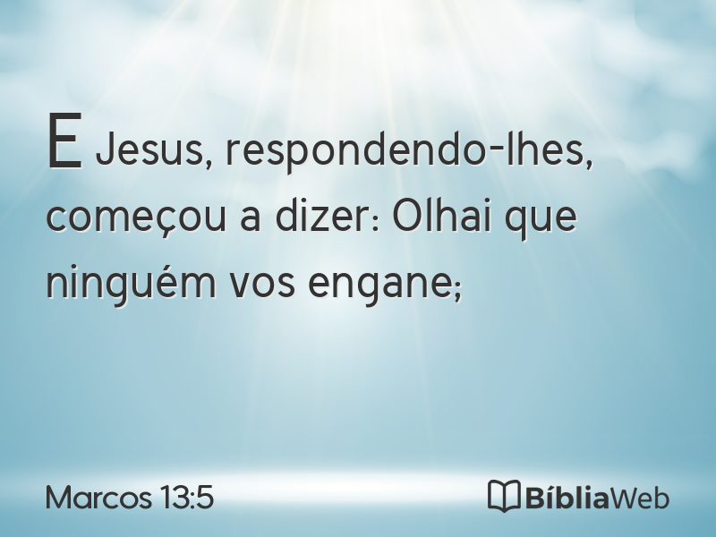Marcos 13:5 em imagem para compartilhar