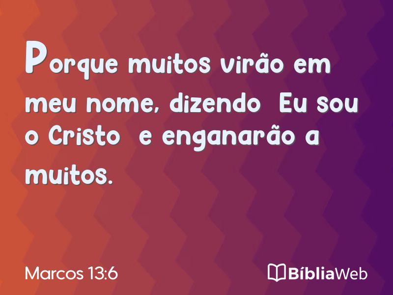 Marcos 13:6 em imagem para compartilhar