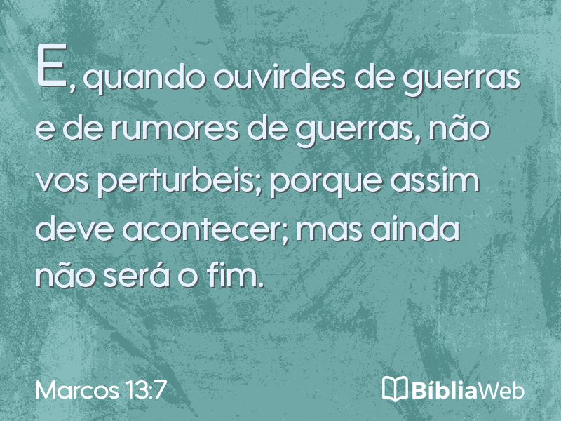 Marcos 13:7 em imagem para compartilhar