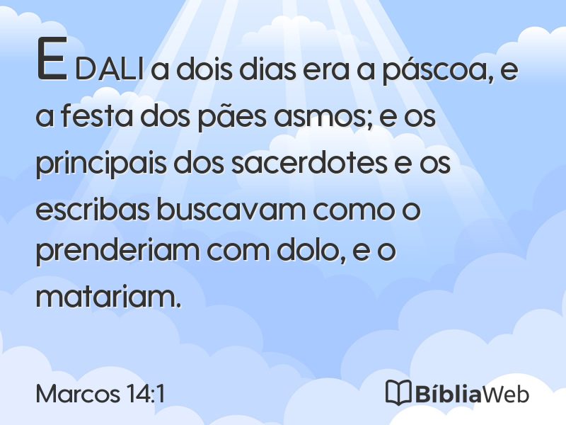 Marcos 14:1 em imagem para compartilhar