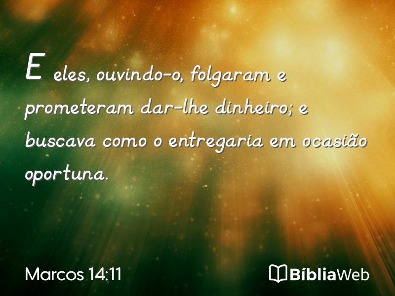 Marcos 14:11 em imagem para compartilhar
