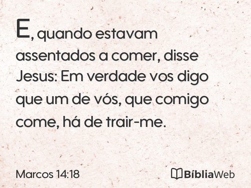 Marcos 14:18 em imagem para compartilhar