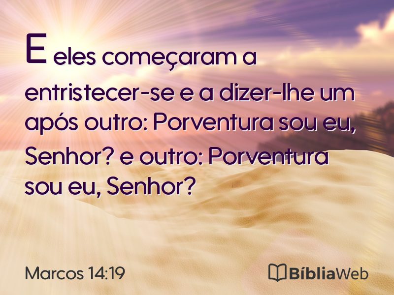 Marcos 14:19 em imagem para compartilhar