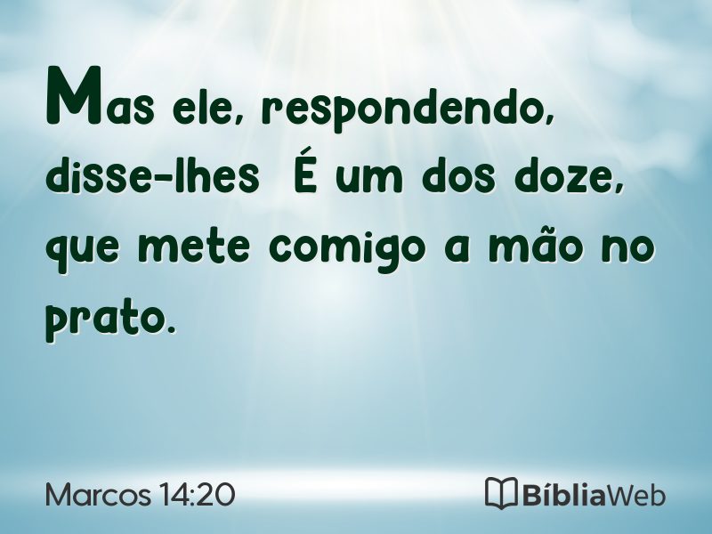 Marcos 14:20 em imagem para compartilhar