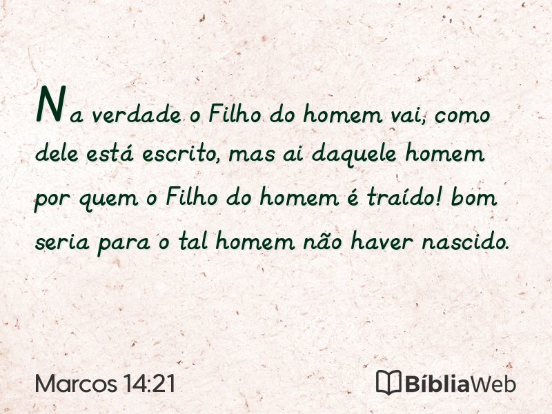 Marcos 14:21 em imagem para compartilhar
