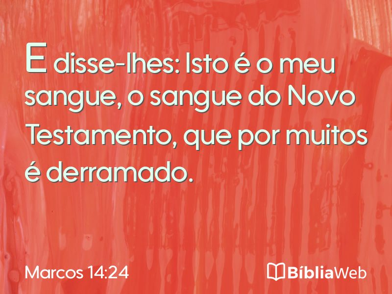 Marcos 14:24 em imagem para compartilhar