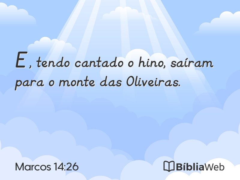 Marcos 14:26 em imagem para compartilhar