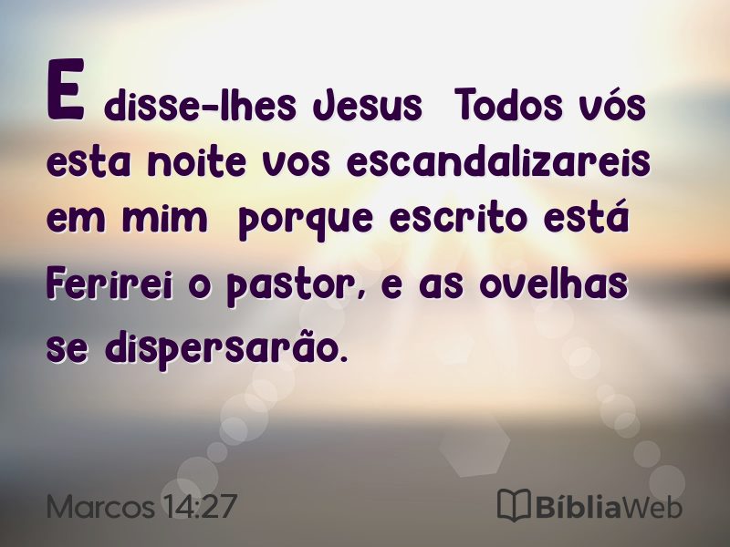 Marcos 14:27 em imagem para compartilhar