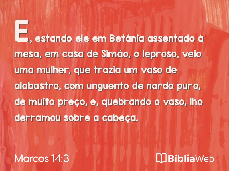 Marcos 14:3 em imagem para compartilhar