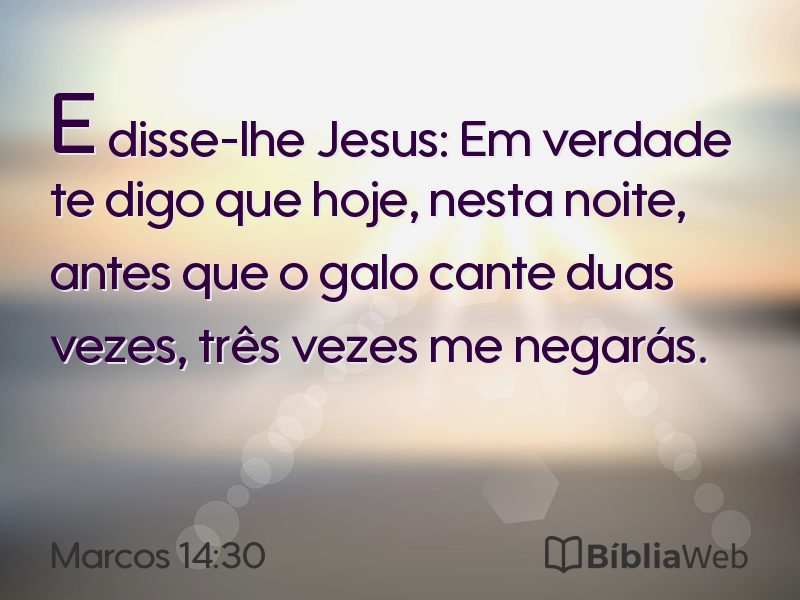 Marcos 14:30 em imagem para compartilhar