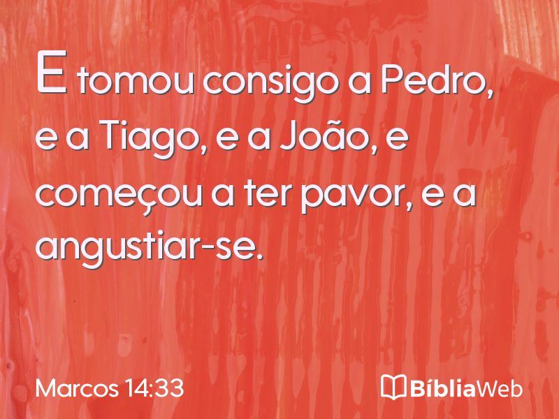 Marcos 14:33 em imagem para compartilhar