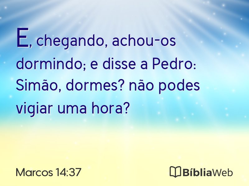 Marcos 14:37 em imagem para compartilhar