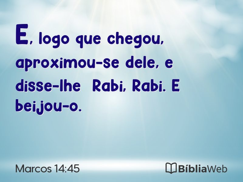 Marcos 14:45 em imagem para compartilhar