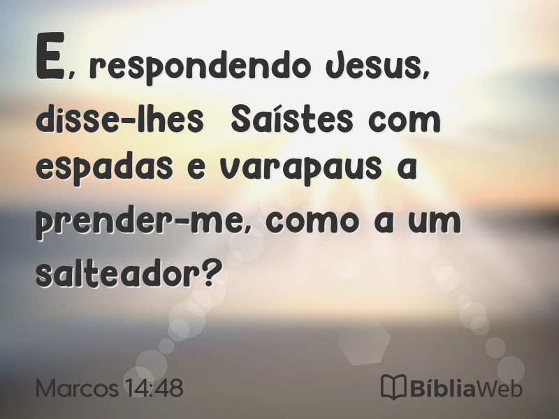 Marcos 14:48 em imagem para compartilhar