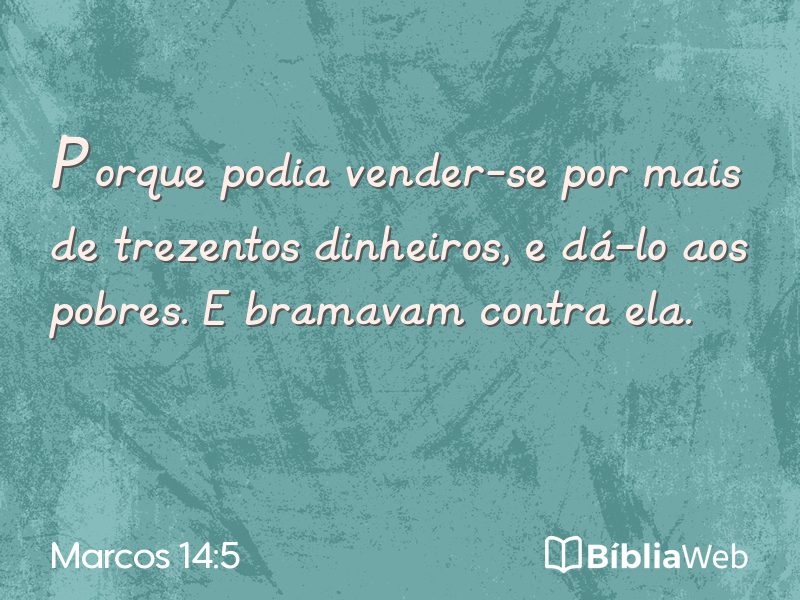 Marcos 14:5 em imagem para compartilhar