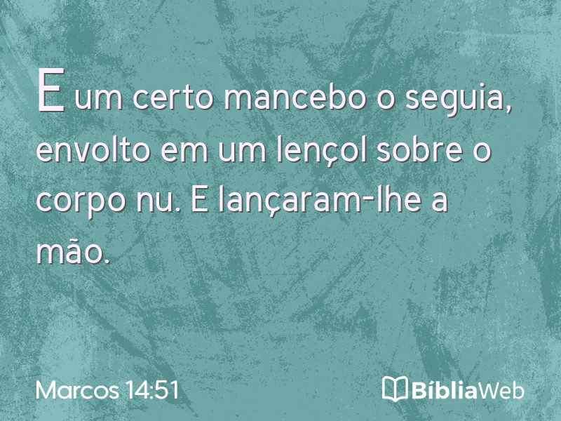 Marcos 14:51 em imagem para compartilhar