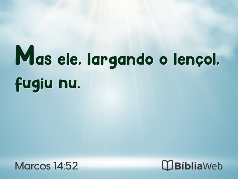 Marcos 14:52 em imagem para compartilhar