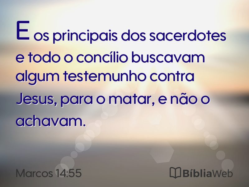 Marcos 14:55 em imagem para compartilhar