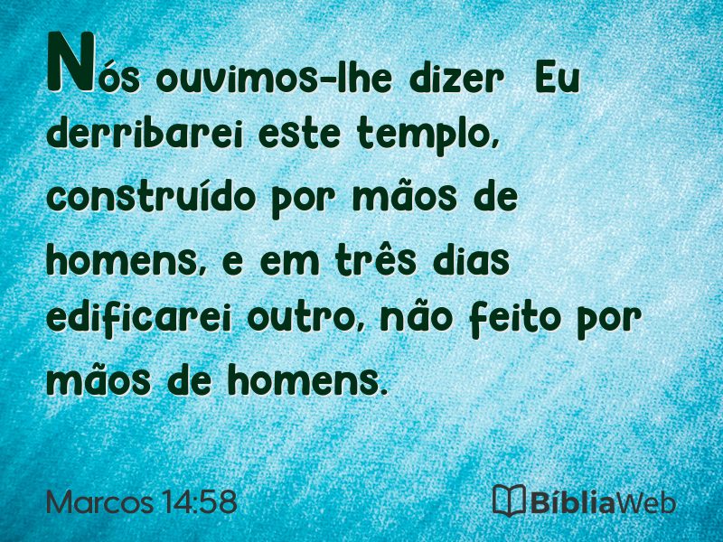 Marcos 14:58 em imagem para compartilhar