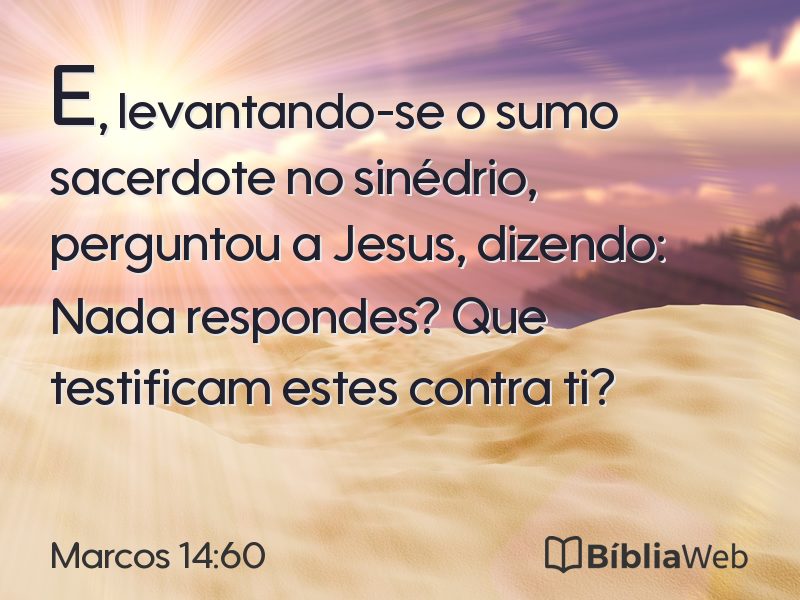 Marcos 14:60 em imagem para compartilhar