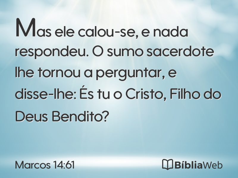 Marcos 14:61 em imagem para compartilhar