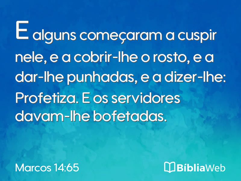 Marcos 14:65 em imagem para compartilhar