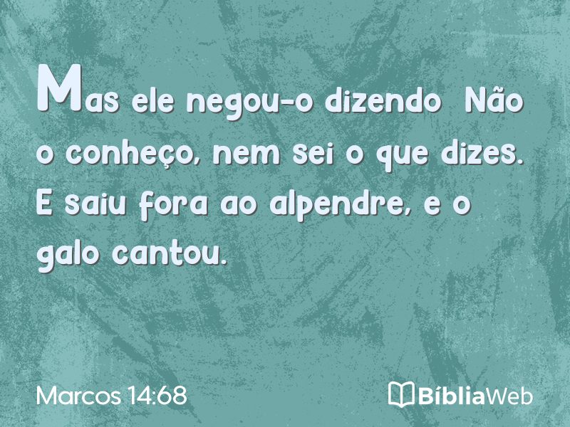 Marcos 14:68 em imagem para compartilhar