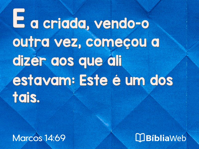 Marcos 14:69 em imagem para compartilhar