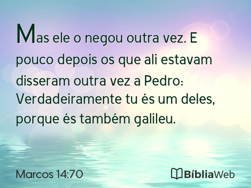 Marcos 14:70 em imagem para compartilhar