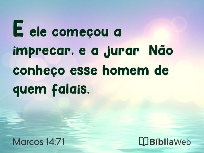 Marcos 14:71 em imagem para compartilhar