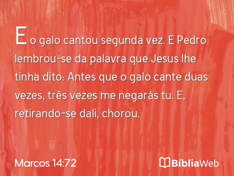 Marcos 14:72 em imagem para compartilhar