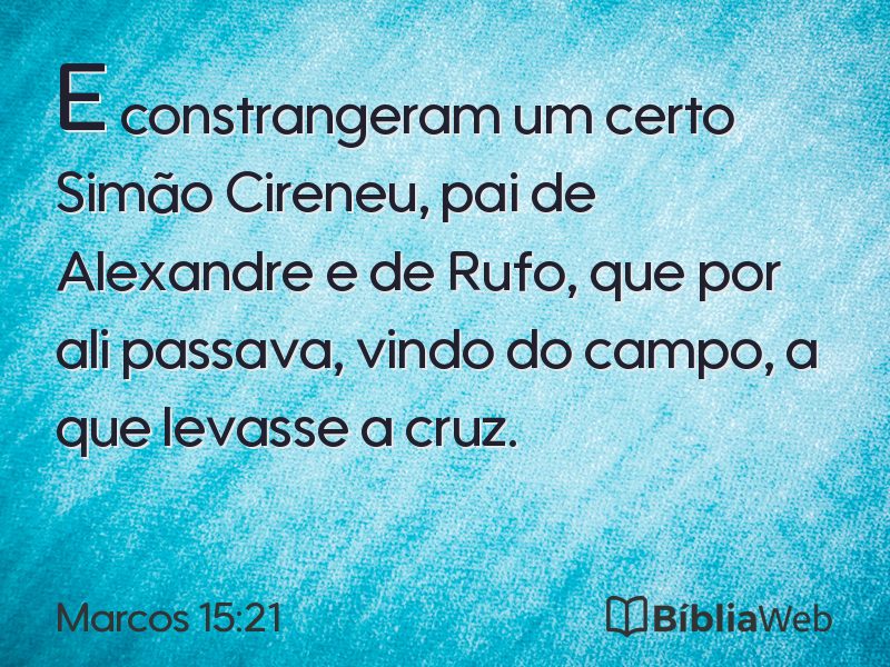 Marcos 15:21 em imagem para compartilhar