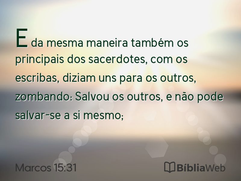 Marcos 15:31 em imagem para compartilhar