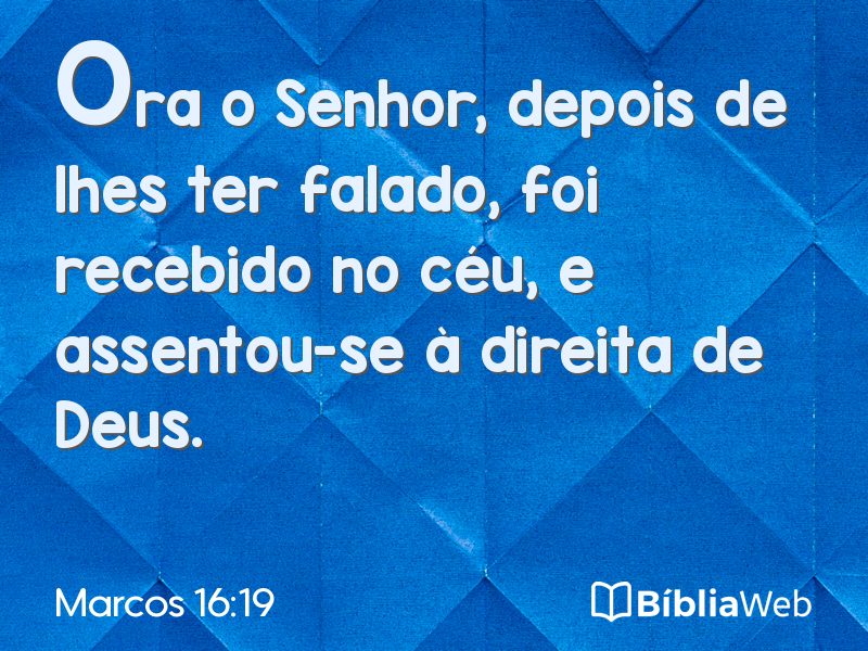 Marcos 16:19 em imagem para compartilhar