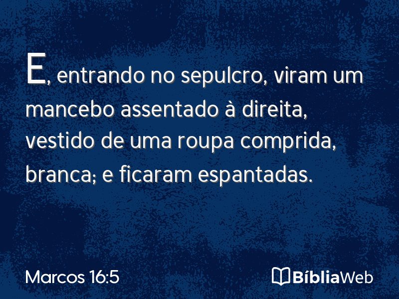 Marcos 16:5 em imagem para compartilhar