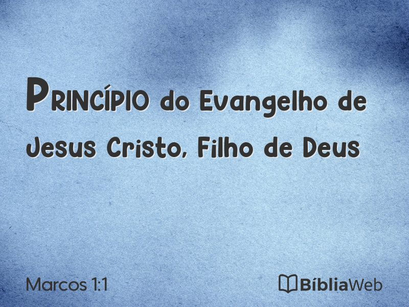 Marcos 1:1 em imagem para compartilhar