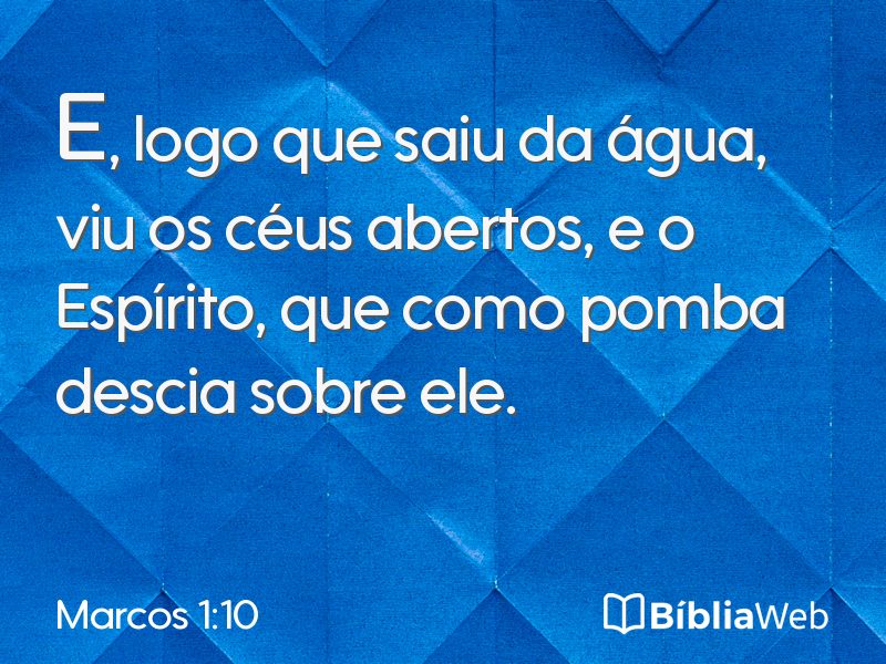 Marcos 1:10 em imagem para compartilhar