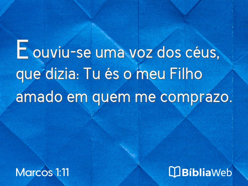 Marcos 1:11 em imagem para compartilhar