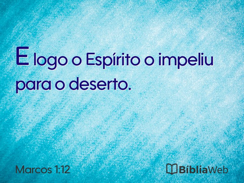 Marcos 1:12 em imagem para compartilhar