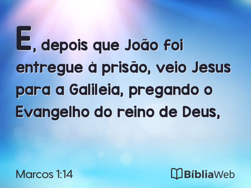 Marcos 1:14 em imagem para compartilhar