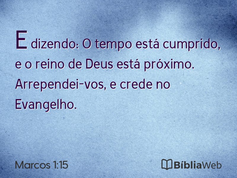 Marcos 1:15 em imagem para compartilhar
