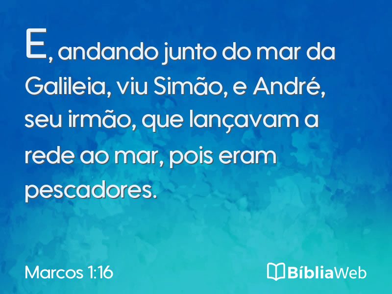 Marcos 1:16 em imagem para compartilhar