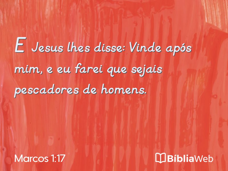 Marcos 1:17 em imagem para compartilhar