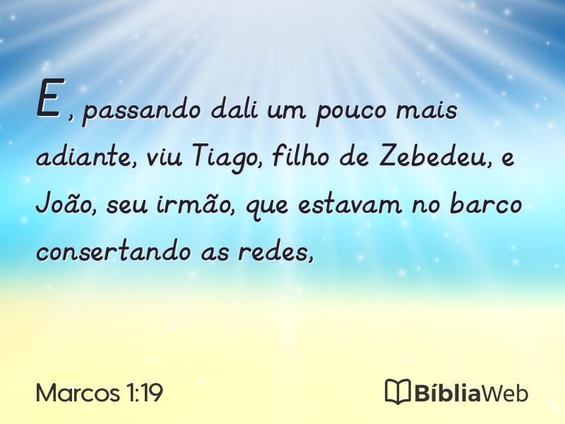 Marcos 1:19 em imagem para compartilhar